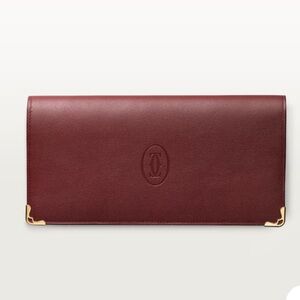 𝓒𝓐𝓡𝓣𝓘𝓔𝓡 Paris Elegant Burgundy Leather Wallet